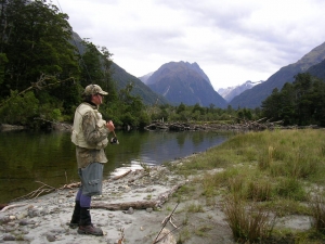 Clinton River backwater - start of the Milford Track - Fiordland