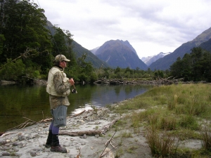 Clinton River backwater - start of the Milford Track - Fiordland Clinton River backwater - start of the Milford Track - Fiordland