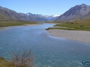 Ahuriri River McKenzie Country New Zealand Ahuriri River McKenzie Country New Zealand